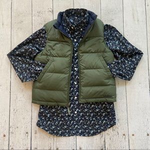 LL Bean reversible down quilted puffer vest